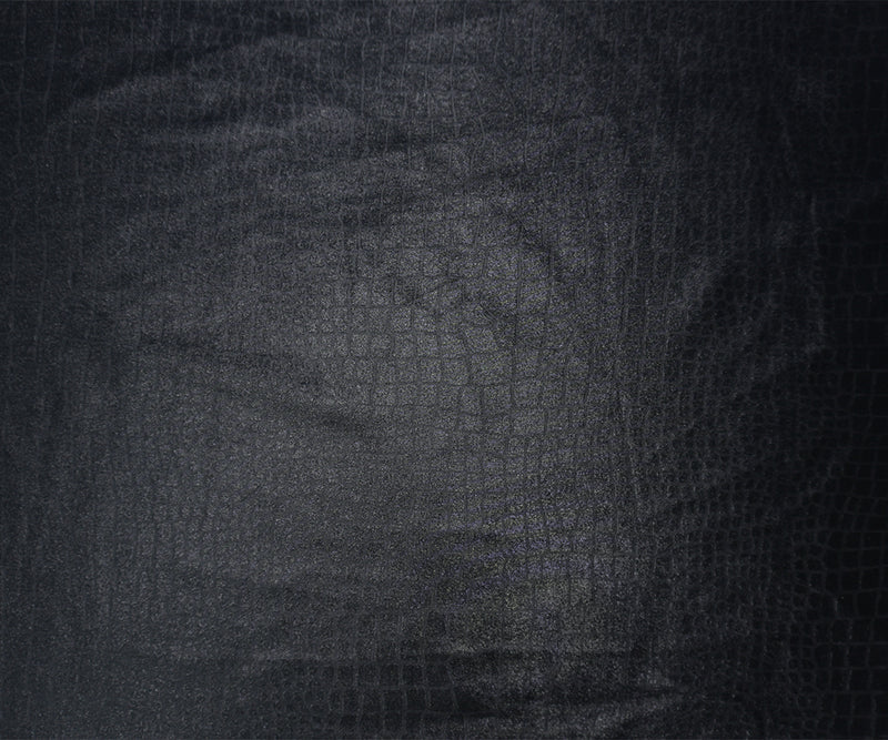 Black Famous Maker Nylon Spandex Reptile Satin Tricot Knit Fabric