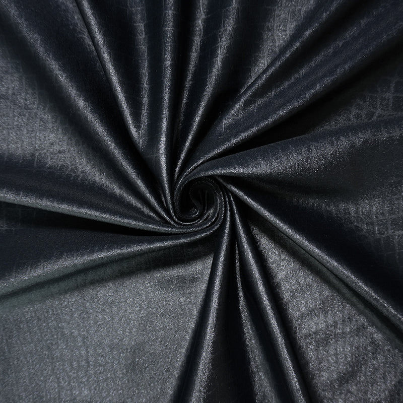 Black Famous Maker Nylon Spandex Reptile Satin Tricot Knit Fabric