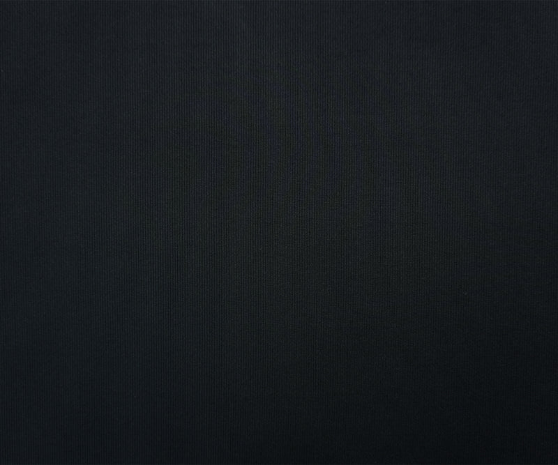 Black Famous Maker Nylon Spandex Solid Rib Knit Yoga Fabric