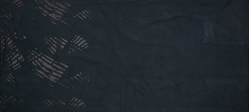 Black Famous Maker Nylon Abstract Openwork Yoga Knit Fabric