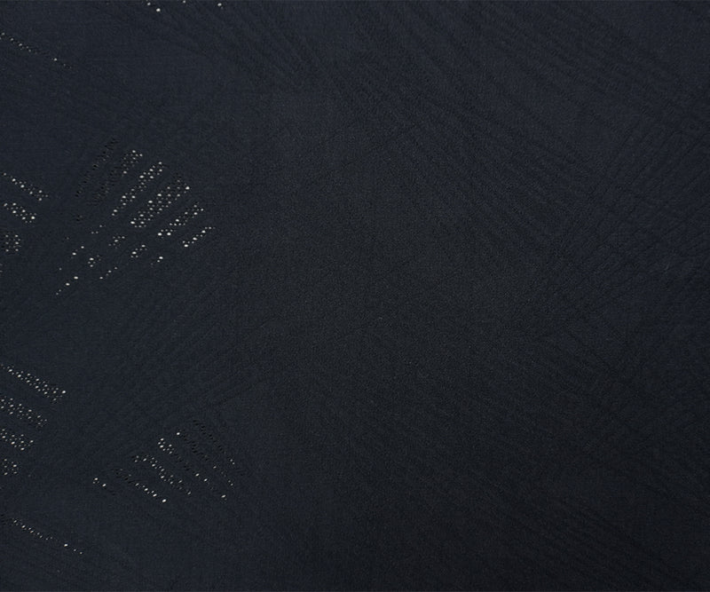 Black Famous Maker Nylon Abstract Openwork Yoga Knit Fabric