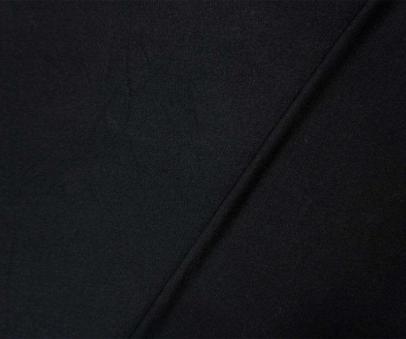 Black Famous Designer Rayon Spandex Solid Jersey Knit Fabric