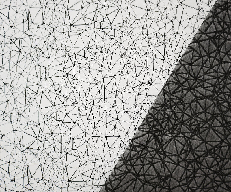 White-Black Famous Maker Abstract Jacquard Double Knit Yoga Fabric