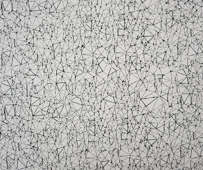 White-Black Famous Maker Abstract Jacquard Double Knit Yoga Fabric