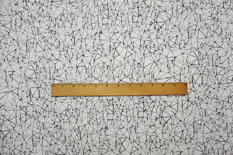 White-Black Famous Maker Abstract Jacquard Double Knit Yoga Fabric