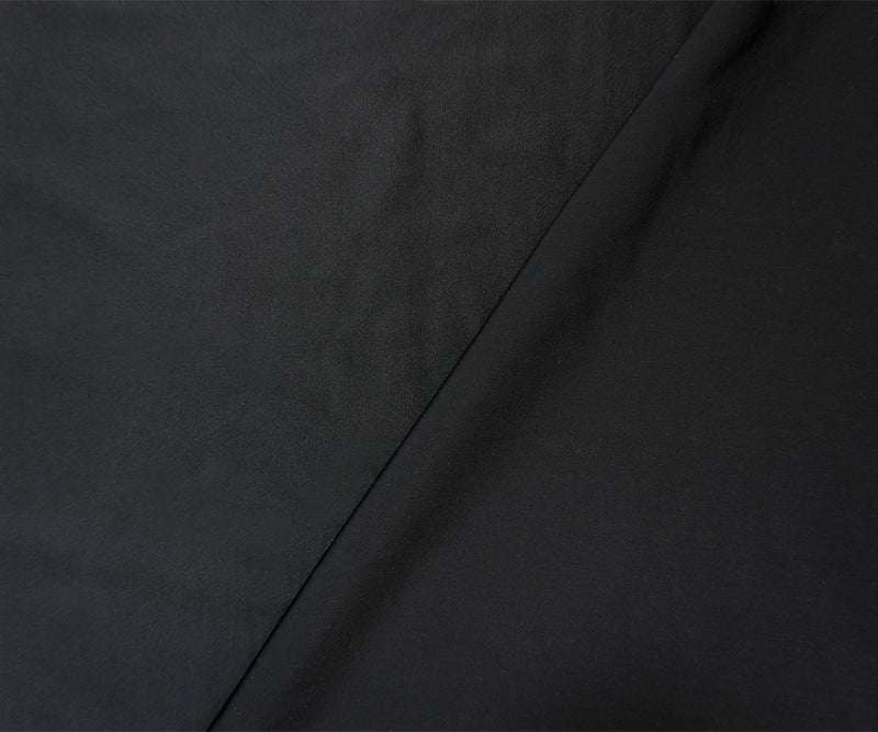 Black Famous Maker Nylon Solid Satin Tricot Knit Yoga Fabric