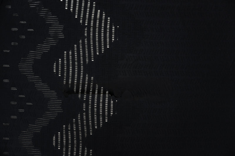Black Famous Maker Nylon Spandex Cutout Double Knit Fabric