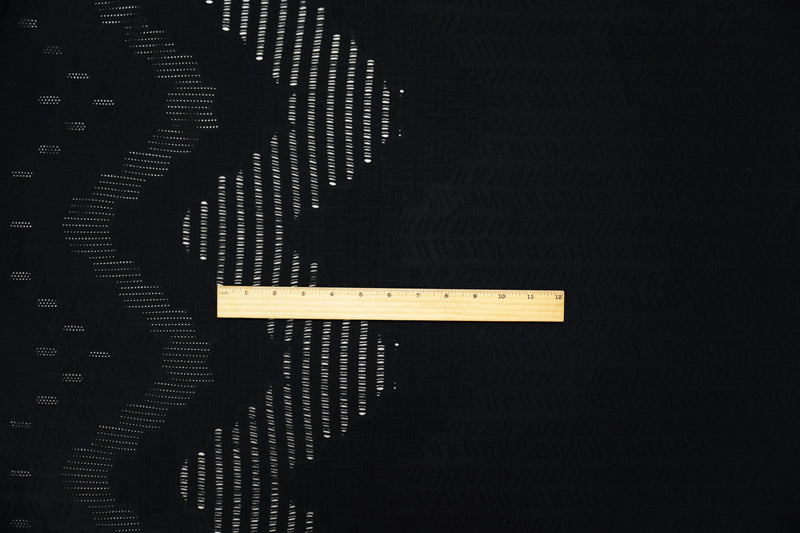 Black Famous Maker Nylon Spandex Cutout Double Knit Fabric