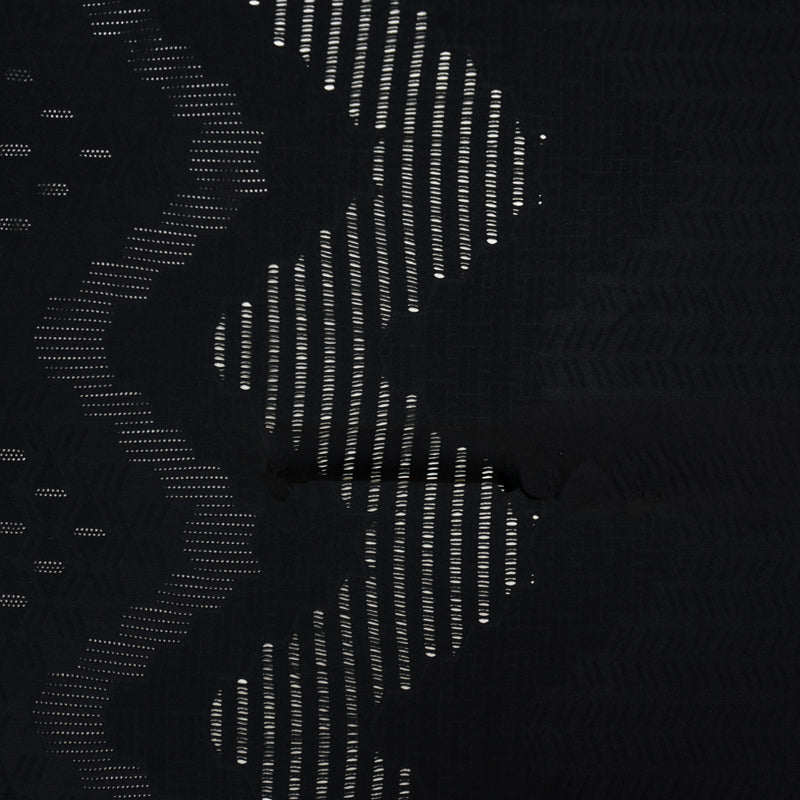Black Famous Maker Nylon Spandex Cutout Double Knit Fabric
