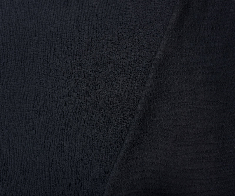 Black Famous Maker Nylon Spandex Texture Matelasse Double Knit Fabric