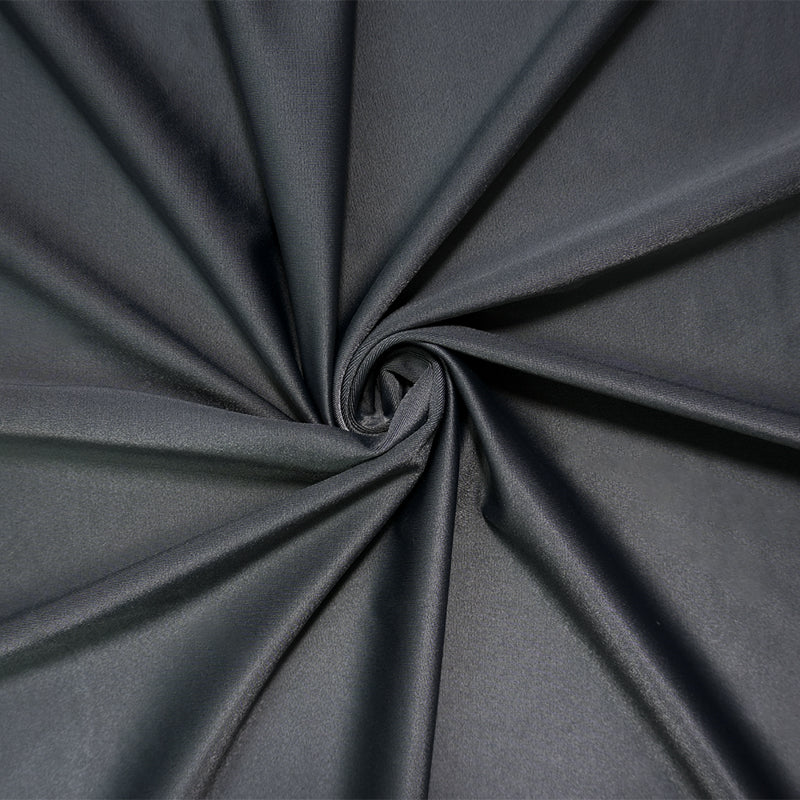 Dark Gray Famous Maker Nylon Solid Satin Tricot Knit Yoga Fabric