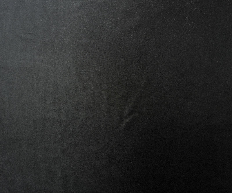 Black Famous Maker Nylon Solid Satin Tricot Knit Yoga Fabric