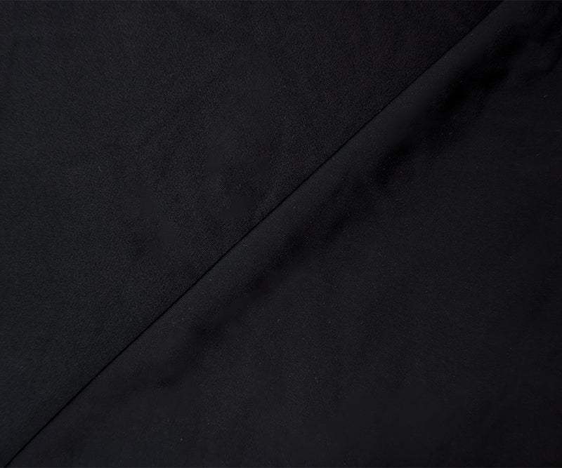 Black Famous Maker Nylon Solid Satin Tricot Knit Yoga Fabric