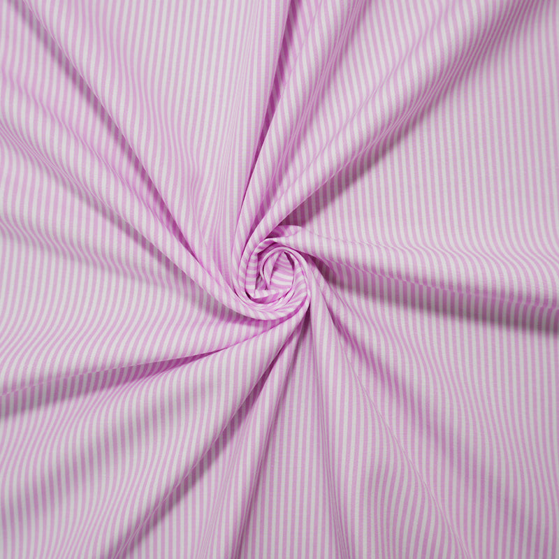 Pink Famous Maker Cotton-Rayon Stripe Woven Shirting Fabric