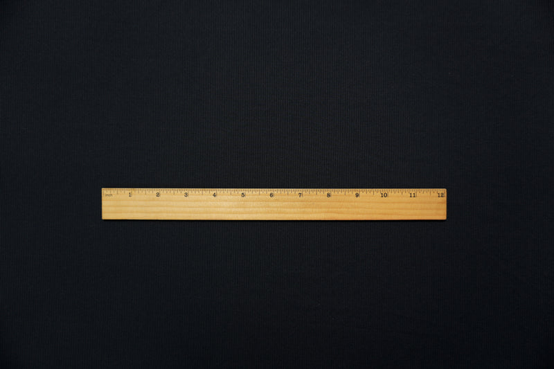 Black Famous Maker Nylon Spandex Solid Rib Knit Fabric