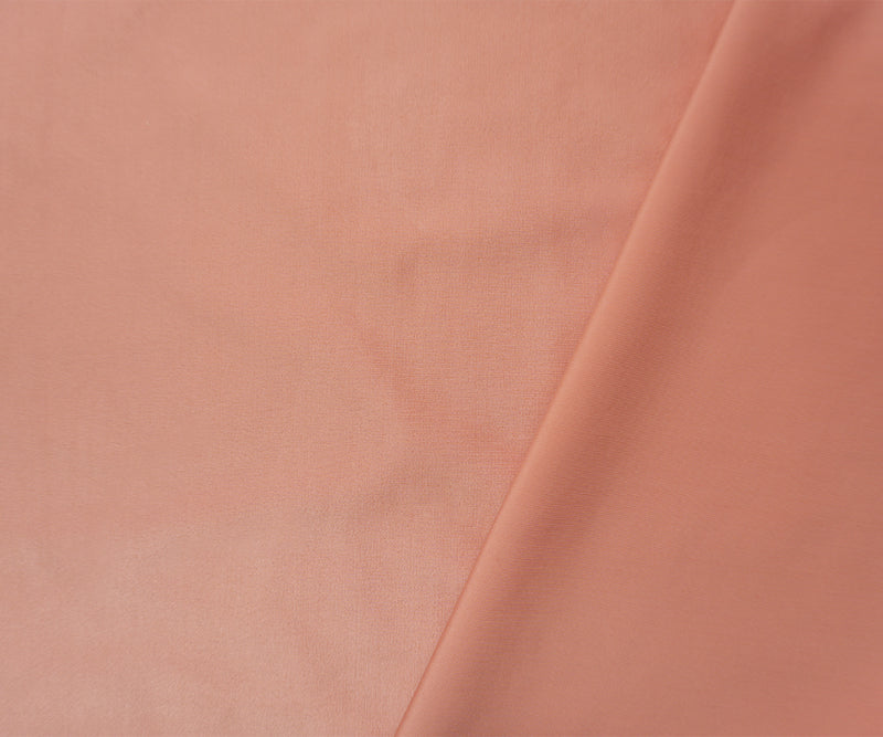 Coral Peach Famous Maker Nylon Solid Satin Tricot Knit Yoga Fabric