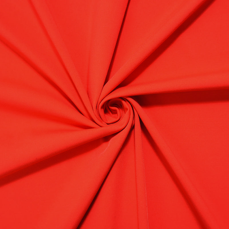 Red Orange Famous Maker Nylon Solid Tricot Knit Yoga Fabric
