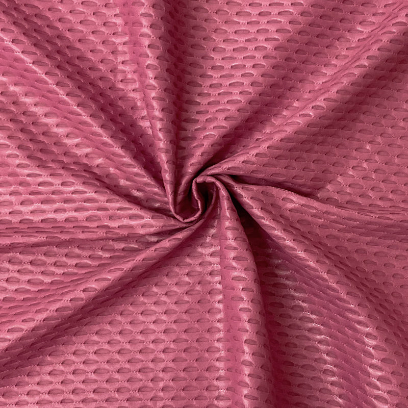 Pink Nylon Spandex Stretch Mesh Knit Famous Maker Yoga Fabric