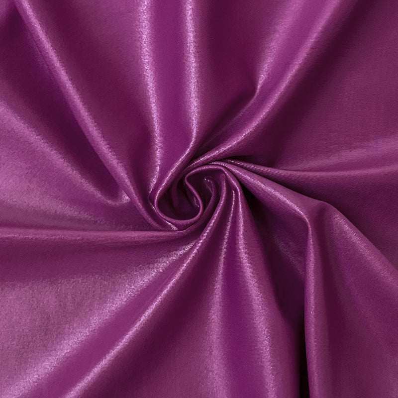 Purple Nylon Solid Satin Tricot Knit Famous Maker Yoga Fabric