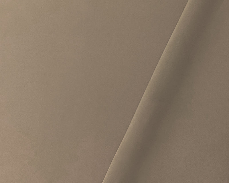 Beige Poly Spandex Solid Scuba Double Knit Famous Maker Fabric