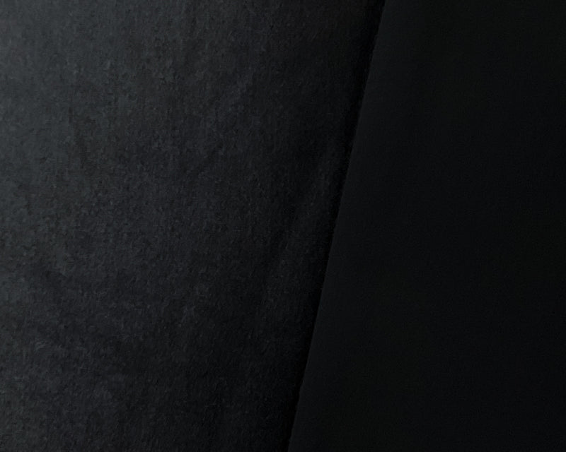 Black Nylon Spandex Solid Satin Tricot Knit Famous Maker Yoga Fabric