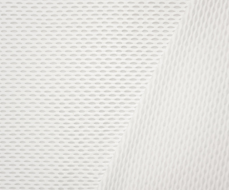 White Famous Maker Nylon Spandex Stretch Mesh Knit Yoga Fabric