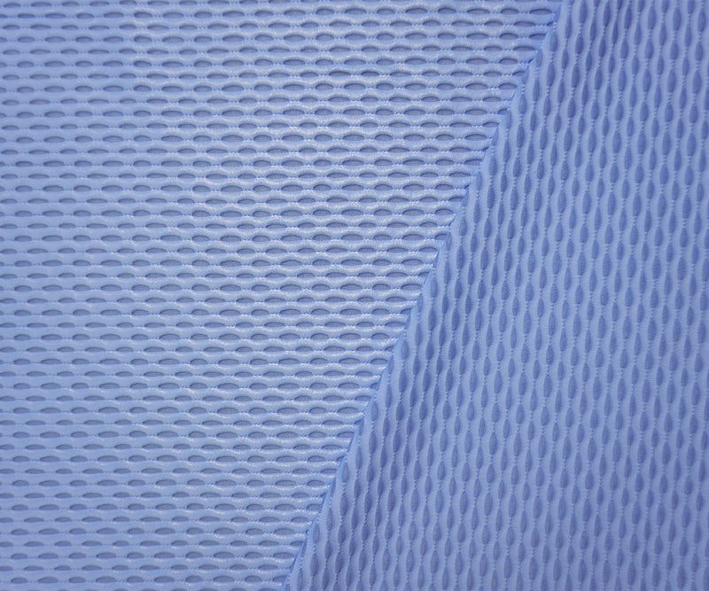 Pastel Blue Famous Maker Nylon Stretch 3D Mesh Knit Yoga Fabric