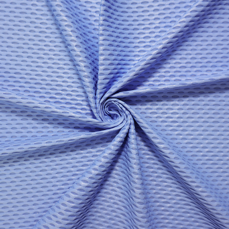 Pastel Blue Famous Maker Nylon Stretch 3D Mesh Knit Yoga Fabric