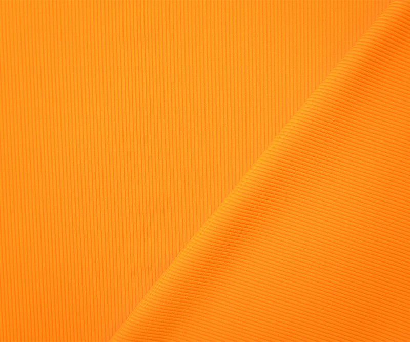 Yellow Famous Maker Nylon Spandex Solid 2X2 Rib Knit Yoga Fabric