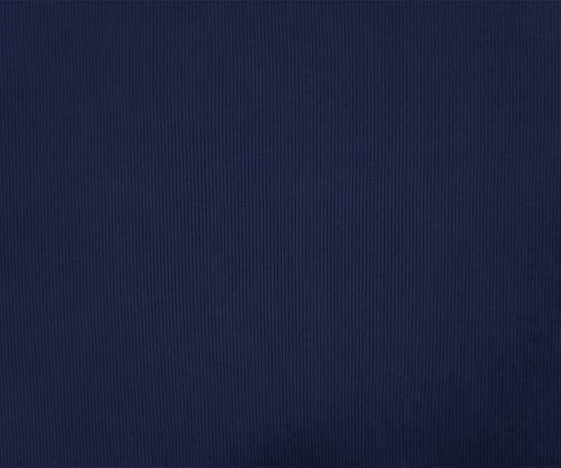 Navy Blue Famous Maker Nylon Spandex 2X2 Rib Knit Yoga Fabric