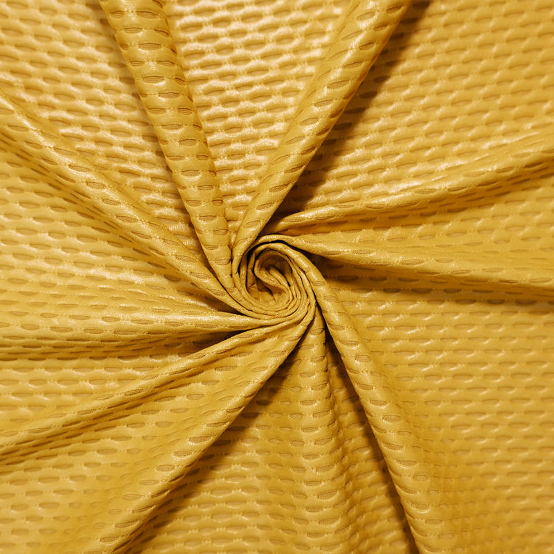 Dijon Yellow Famous Maker Nylon Stretch 3D Mesh Knit Yoga Fabric