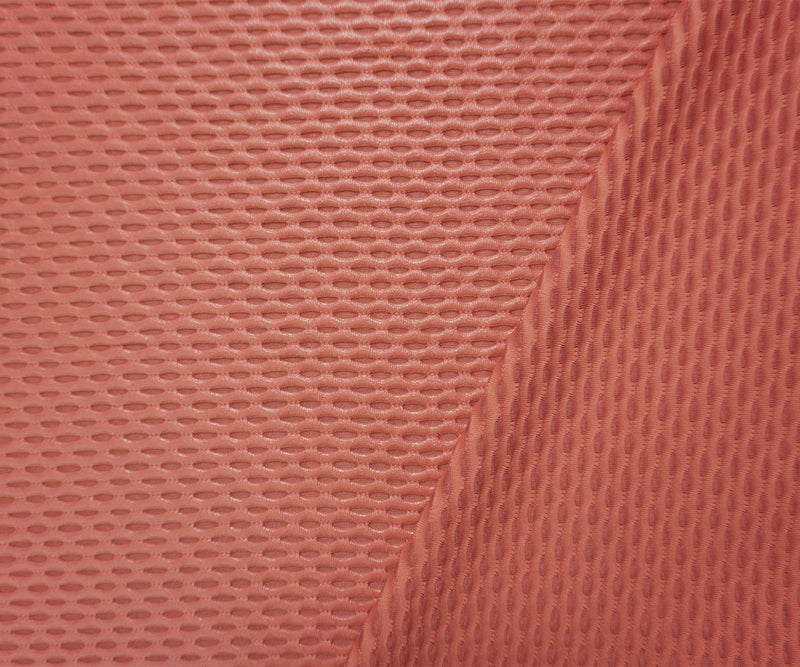 Coral Pink Famous Maker Nylon Stretch 3D Mesh Knit Yoga Fabric