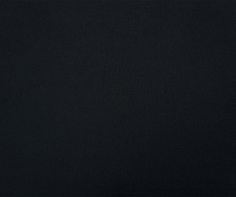 Black Famous Maker Nylon Spandex Stretch Solid Rib Knit Yoga Fabric