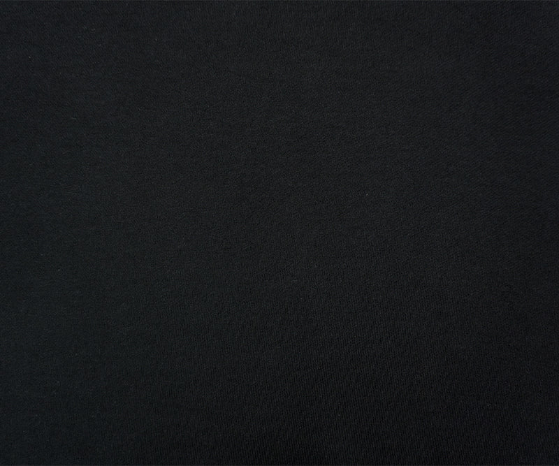 Black Cotton Solid French Terry Knit Fabric