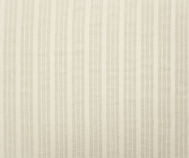 White-Silver Famous Maker Cotton Stripe Dobby Woven Fabric