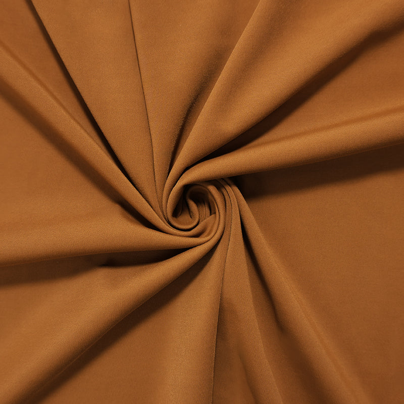 Brown Famous Maker Nylon Stretch Solid Tricot Knit Yoga Fabric