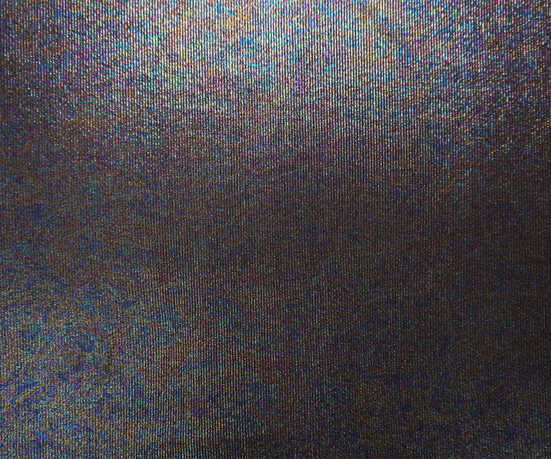 Iridescent-Multi Famous Maker Poly Foil Print Rib Knit Fabric