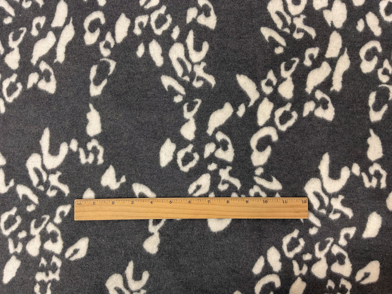 Black-Beige Poly Rayon Leopard Brushed Face Jersey Knit Fabric