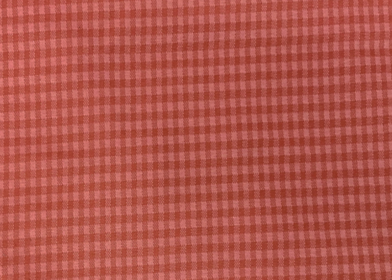 Red-Pink Poly Stretch Check Gingham Jacquard Double Knit Fabric
