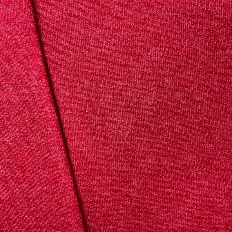 Red Poly Rayon Spandex Stretch Slub Jersey Knit Fabric