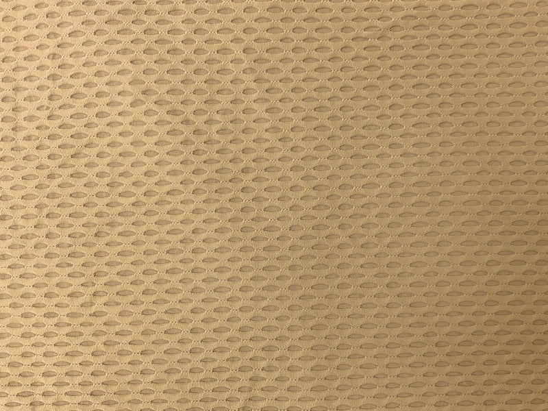 Cream Brown Famous Maker Nylon Stretch Mesh Knit Yoga Fabric