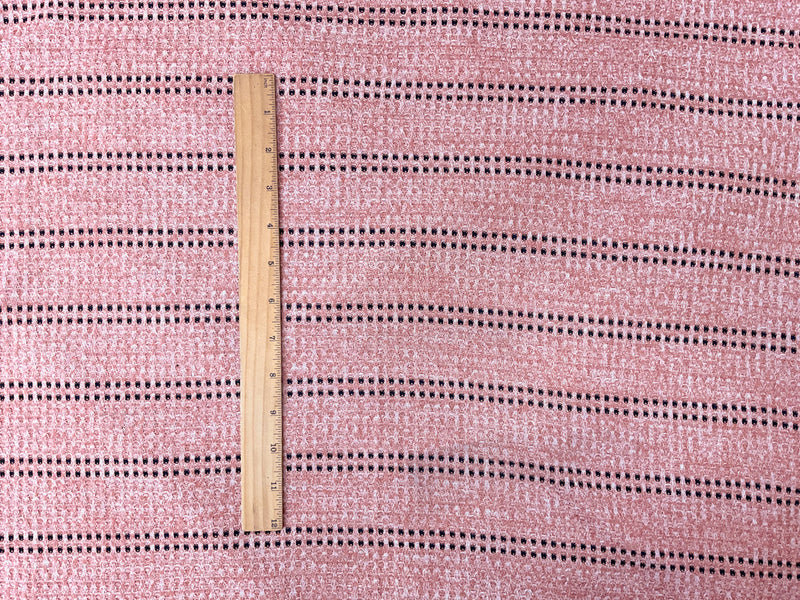 Teracotta Orange Poly Rayon Stretch Stripe Waffle Knit Fabric