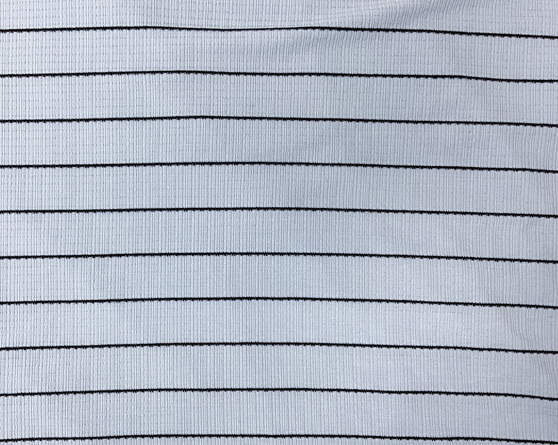 Blue-Black Poly Rayon Stretch Stripe Irregular Rib Knit Fabric