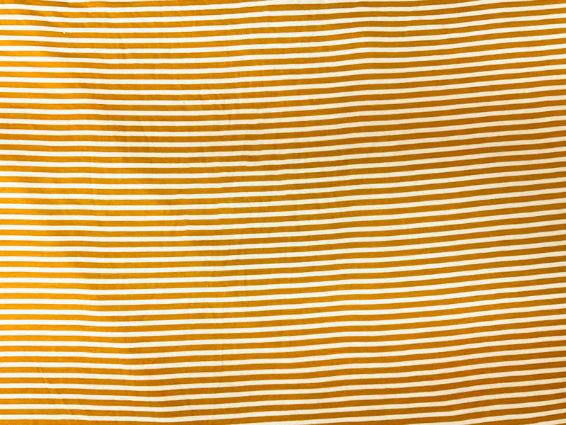 Yellow-Ivory Rayon Spandex Stripe Jersey Knit Fabric