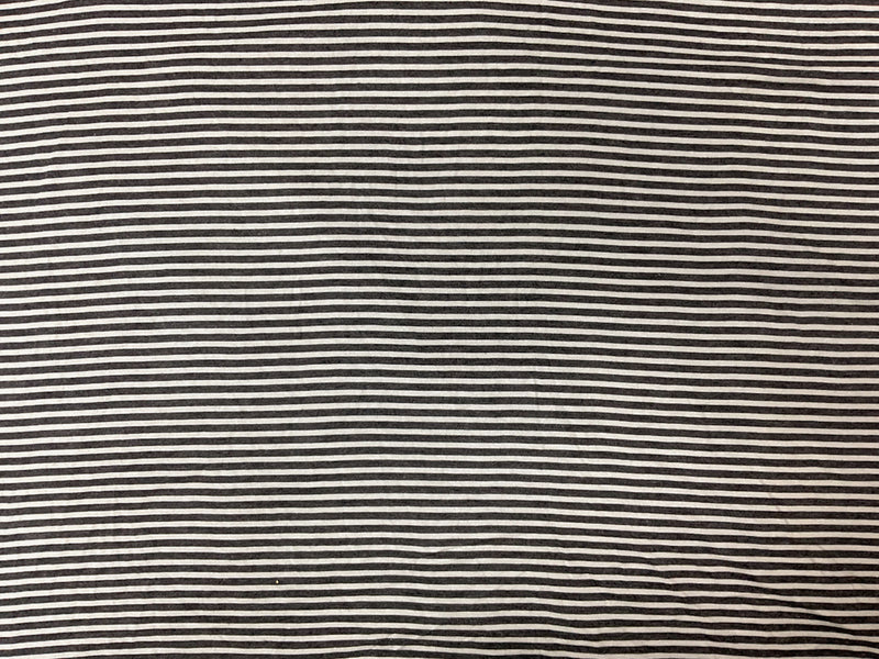 Gray-White Rayon Spandex Stripe Jersey Knit Fabric