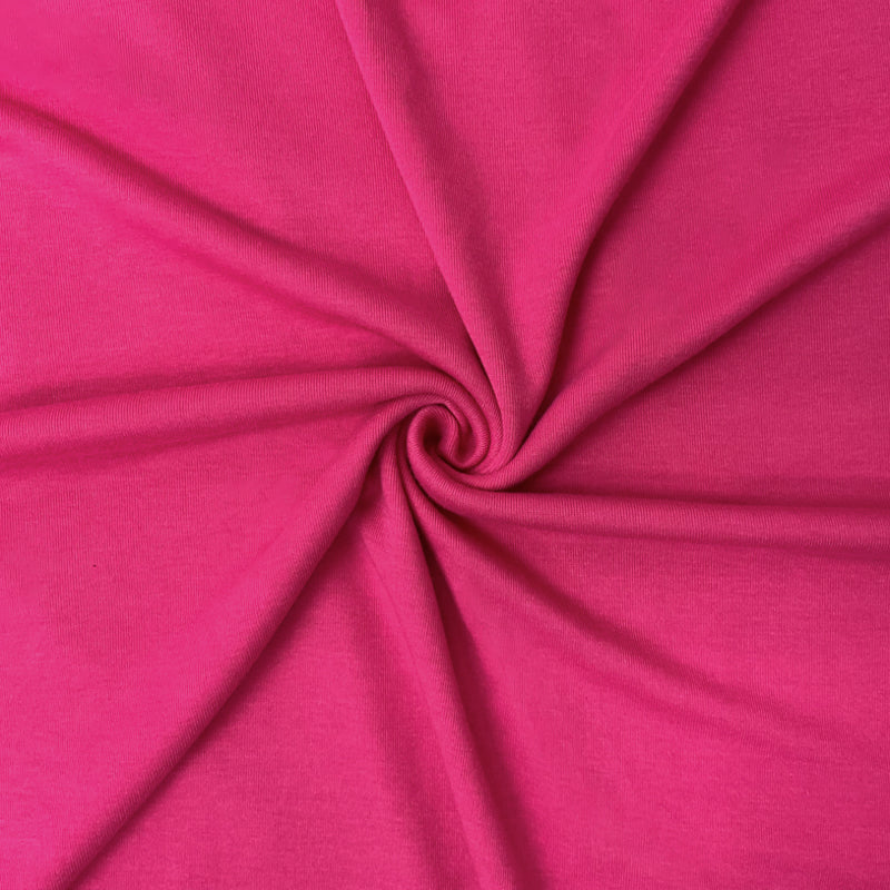 Pink Poly Rayon Spandex Stretch Solid Baby Rib Knit Fabric
