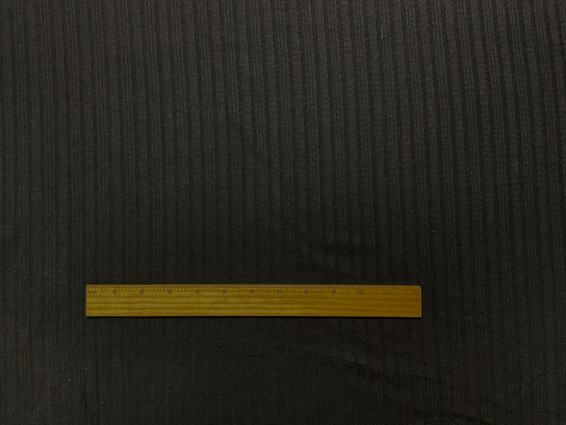 Black Poly Rayon Spandex Stretch Solid Rib Knit Fabric