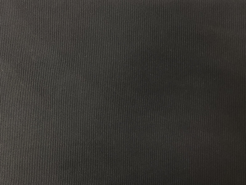 Black Poly Rayon Stretch Solid Brushed Face Rib Knit Fabric