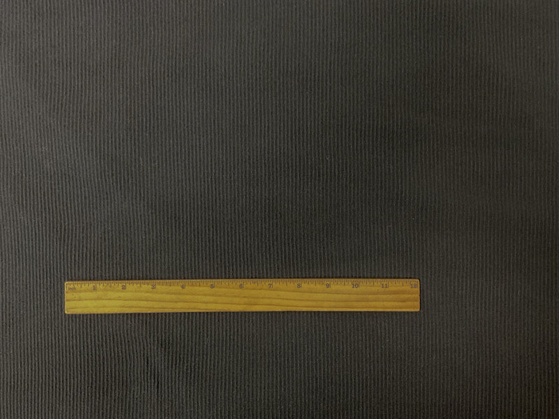 Black Poly Rayon Stretch Solid Brushed Face Rib Knit Fabric