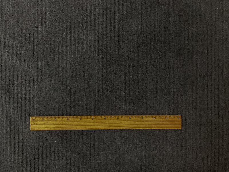 Black Poly Spandex Stretch Rib-Like Terry Face Knit Fabric